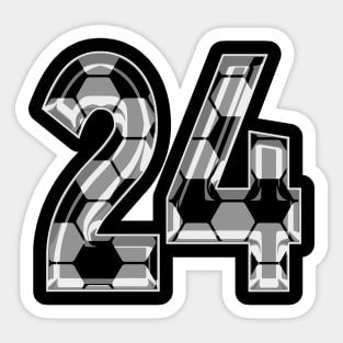 Soccer Number 24 Soccer Jersey #24 Soccer Mom Player Fan Sticker